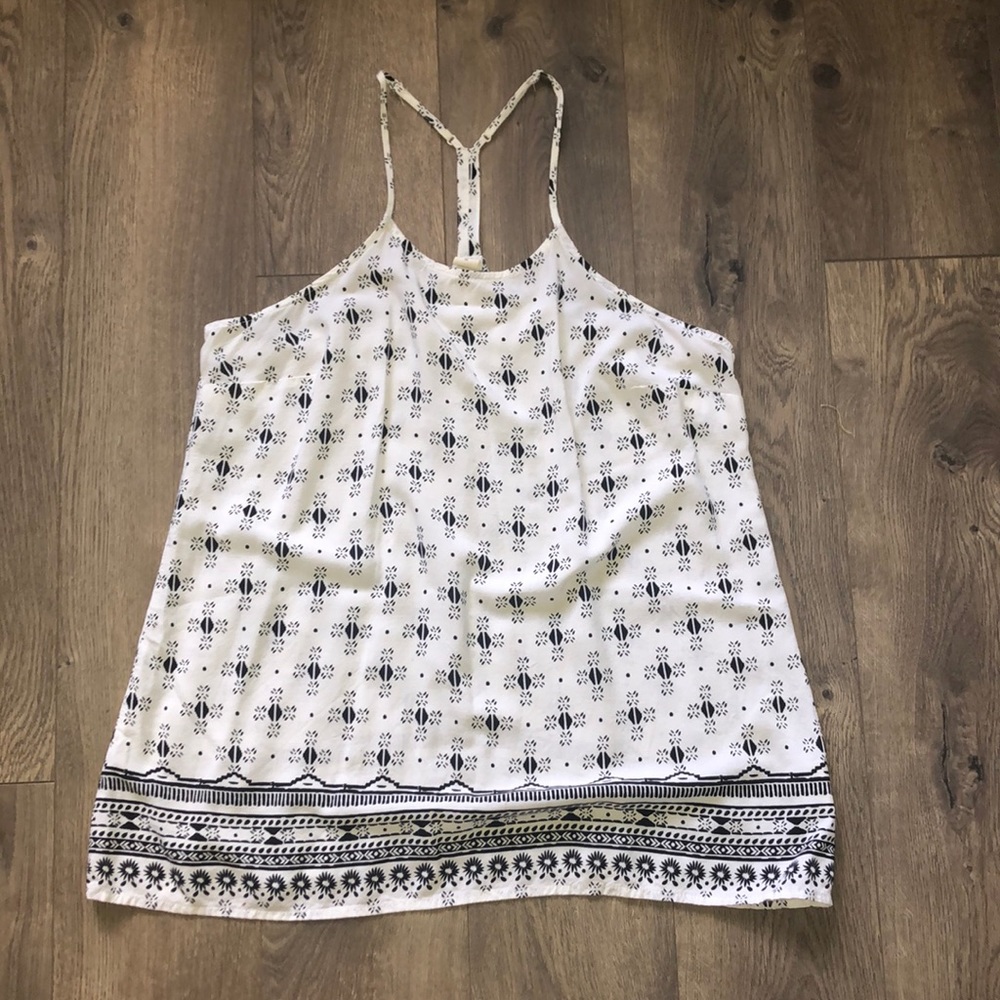 White Tank Top w/ Black Detailing